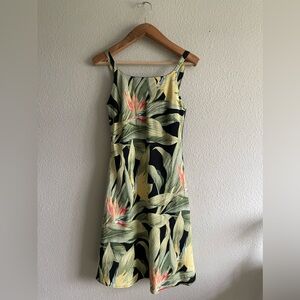 Tommy Bahama Vintage Silk Linen Dress Tropical Hawaiian